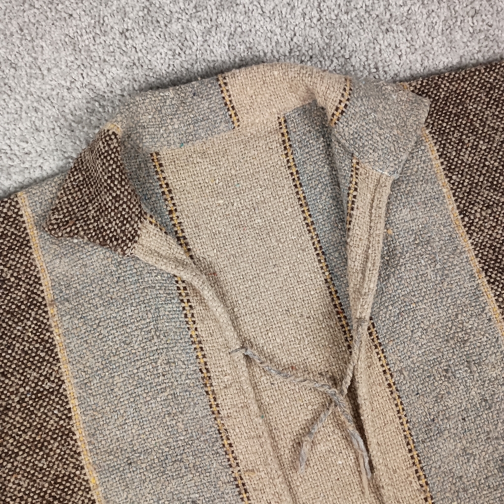 Handmade Ecuadorian Baja Cardigan‎ Drug-Rug Vest Mens